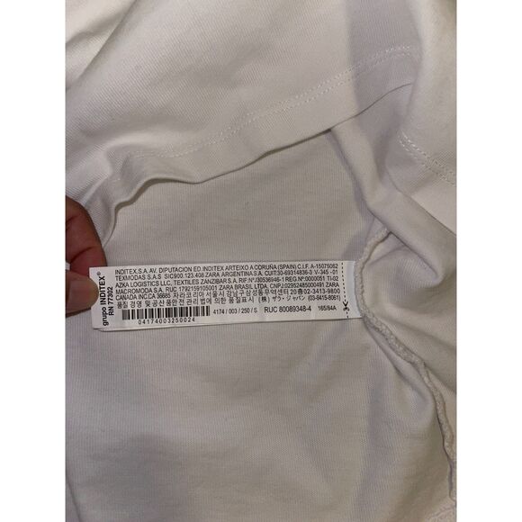 Zara Women’s Long Sleeve White Oversized Sweater Small Size - Picture 3 of 8